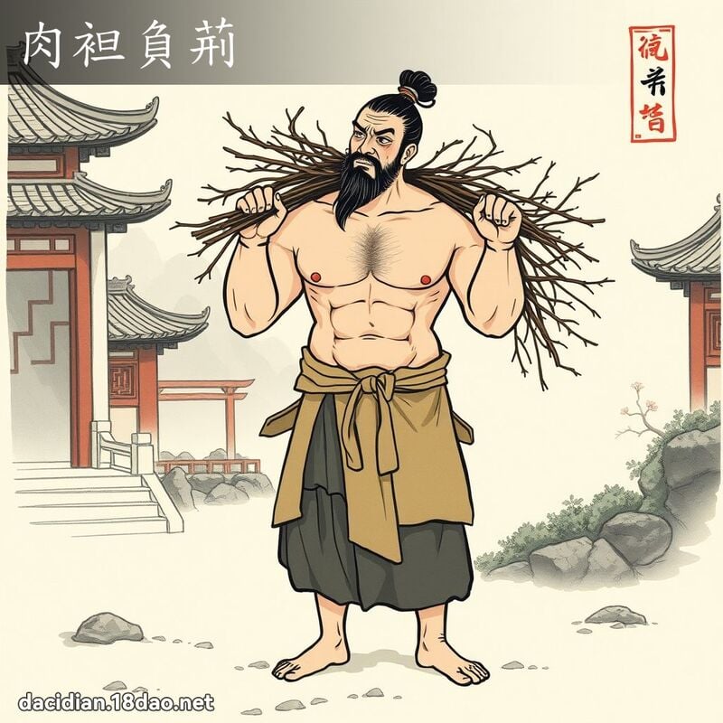 肉袒负荆 配图