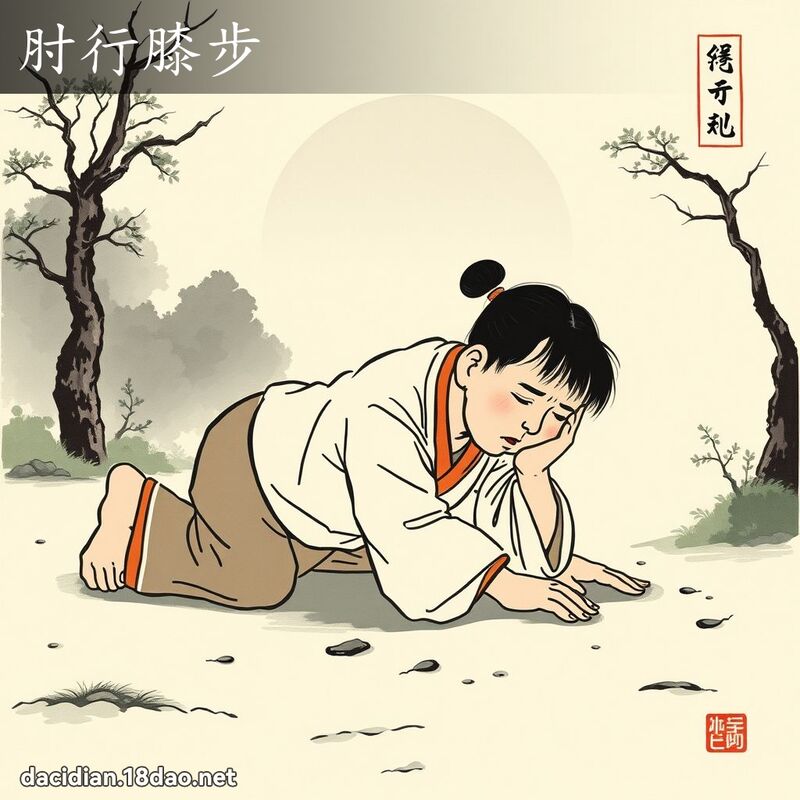 肘行膝步 配图