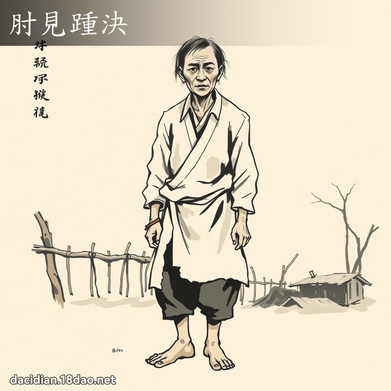 肘见踵决 配图