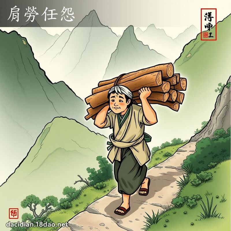 肩劳任怨 配图