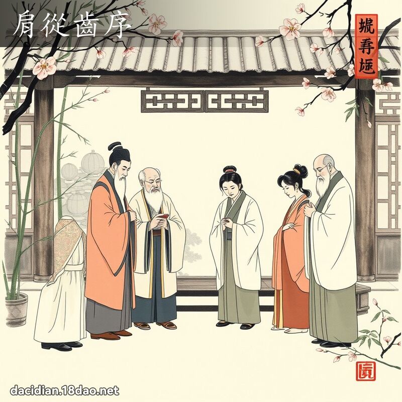 肩从齿序 配图