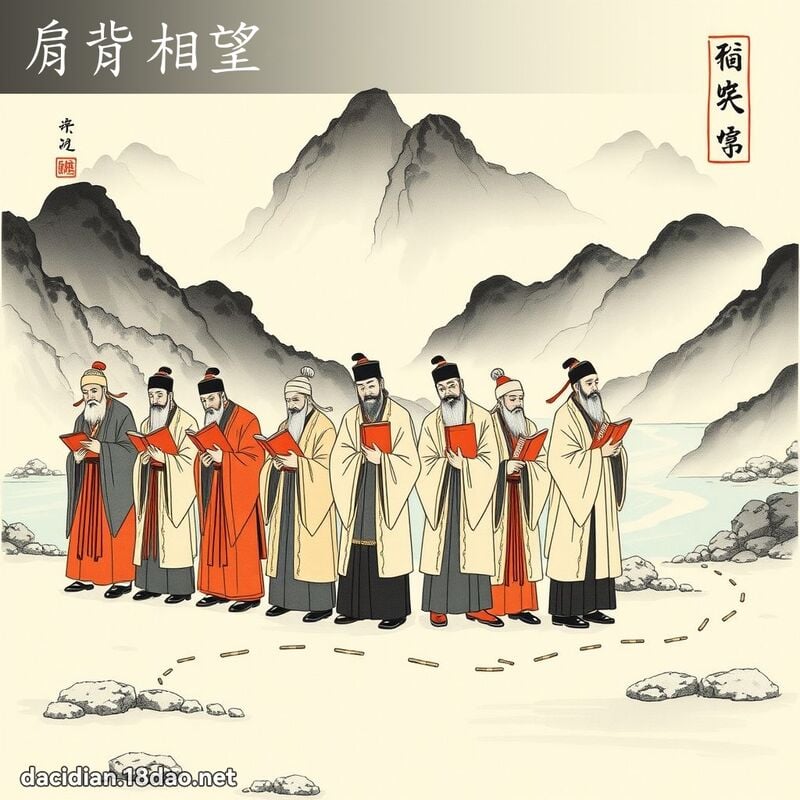 肩背相望 配图