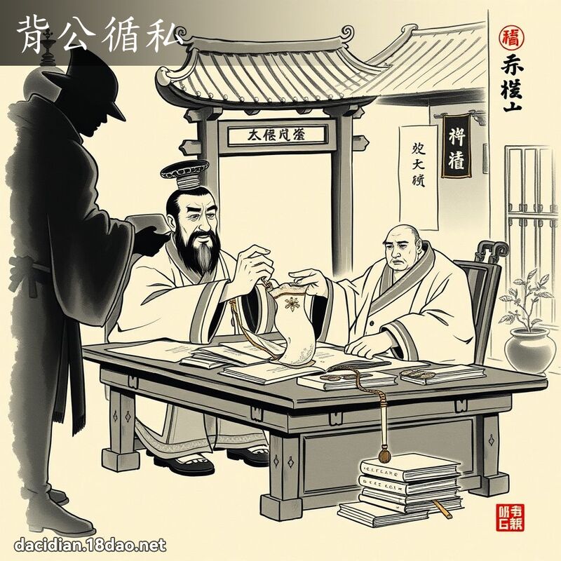 背公循私 配图