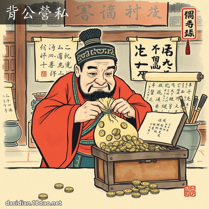 背公营私 配图