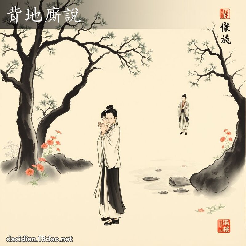 背地廝说 配图