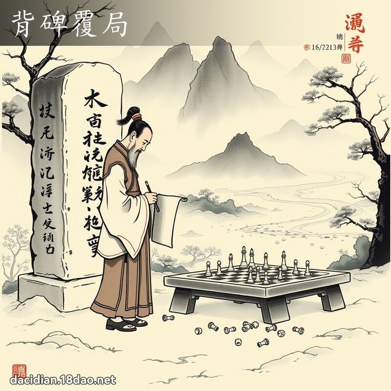 背碑覆局 配图