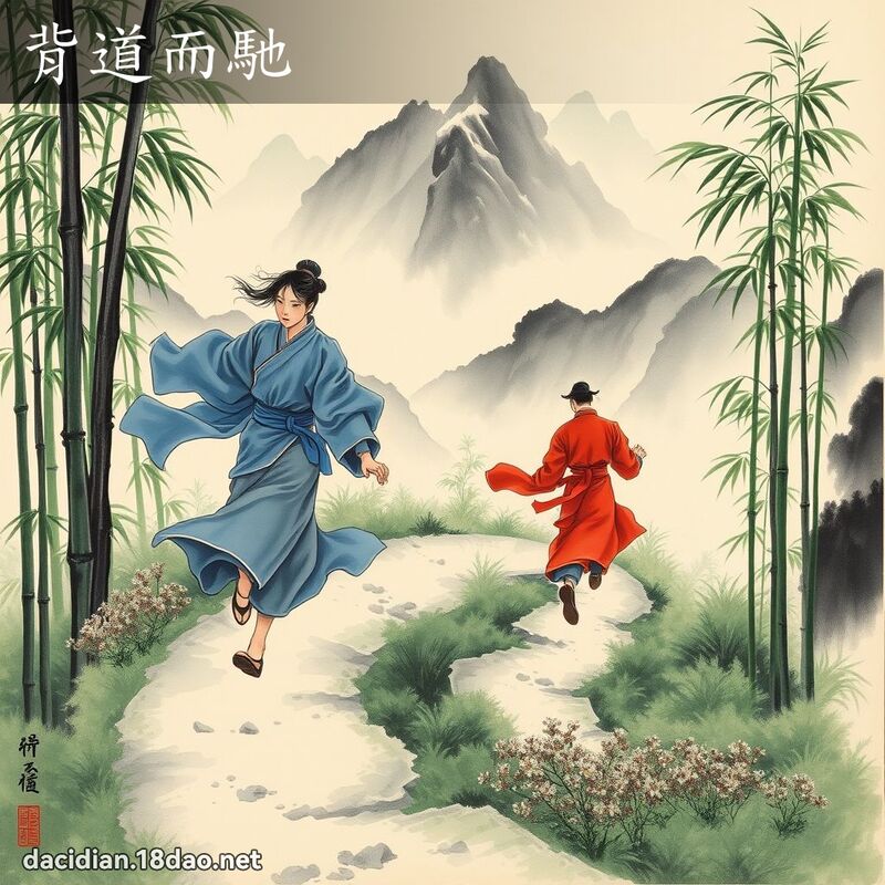 背道而驰 配图