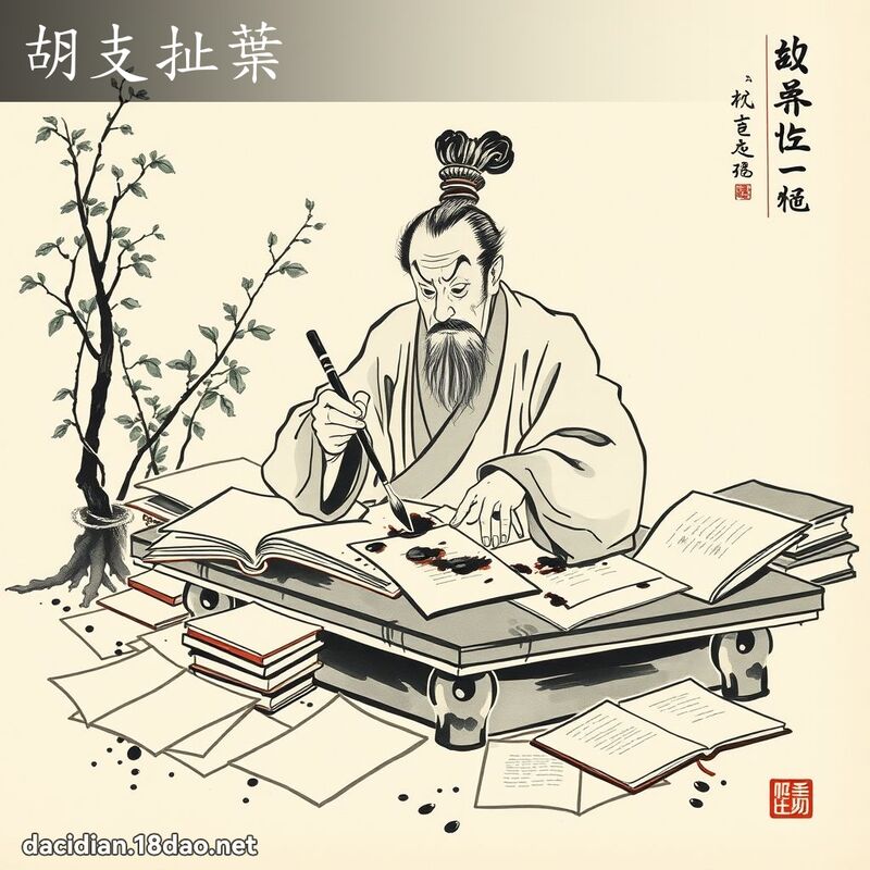 胡支扯叶 配图