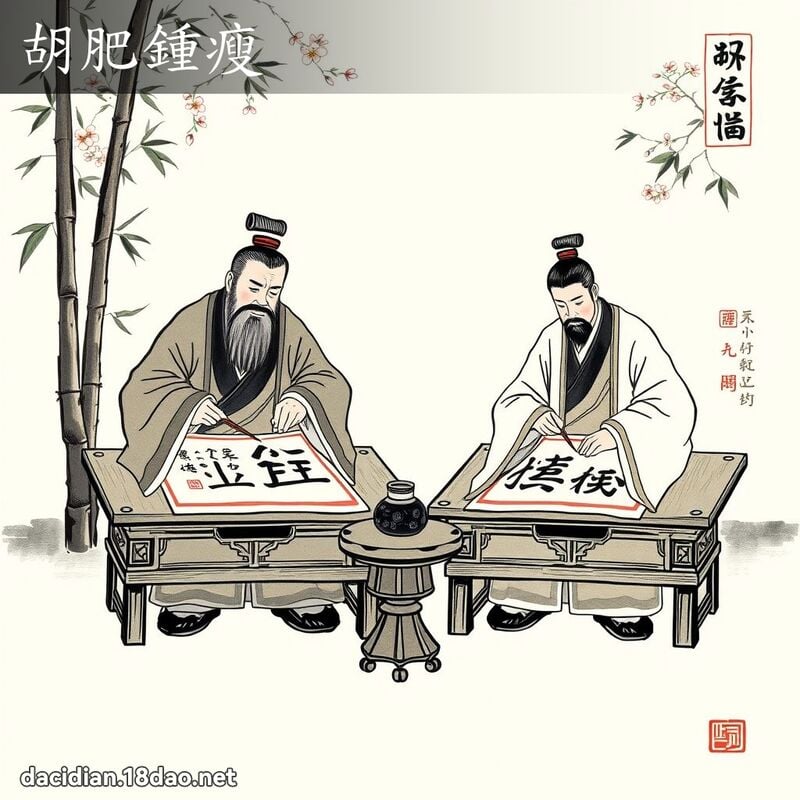 胡肥钟瘦 配图