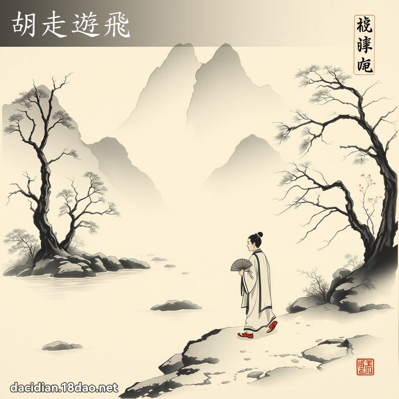 胡走游飞 配图