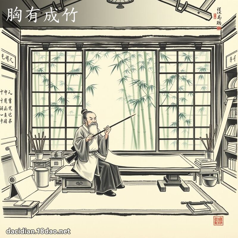 胸有成竹 配图