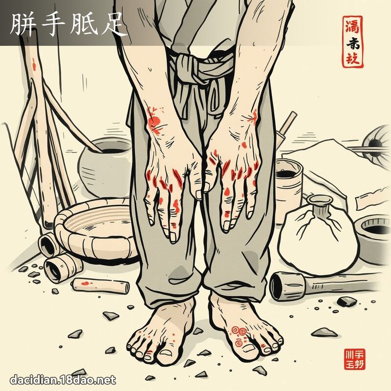 胼手胝足 配图