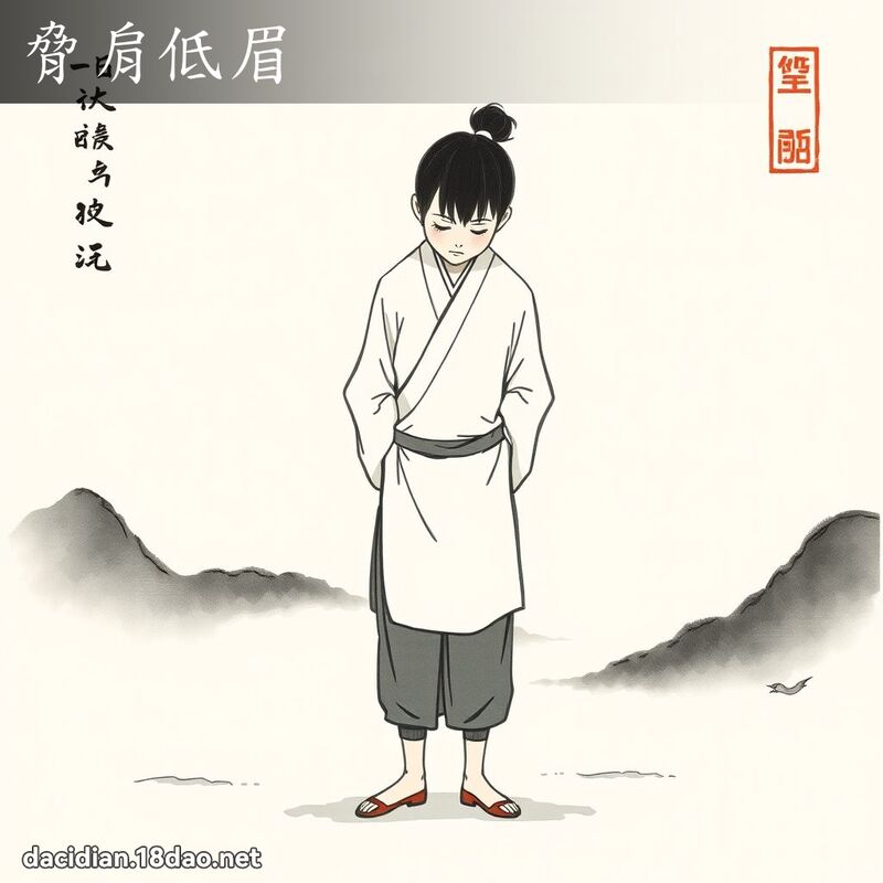 胁肩低眉 配图