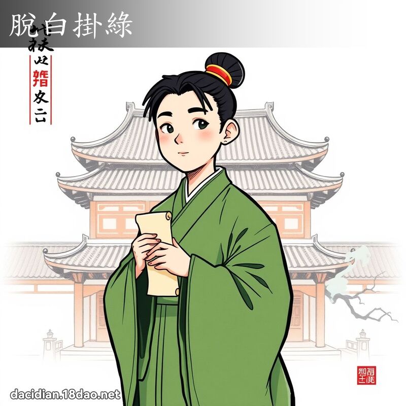 脱白掛绿 配图