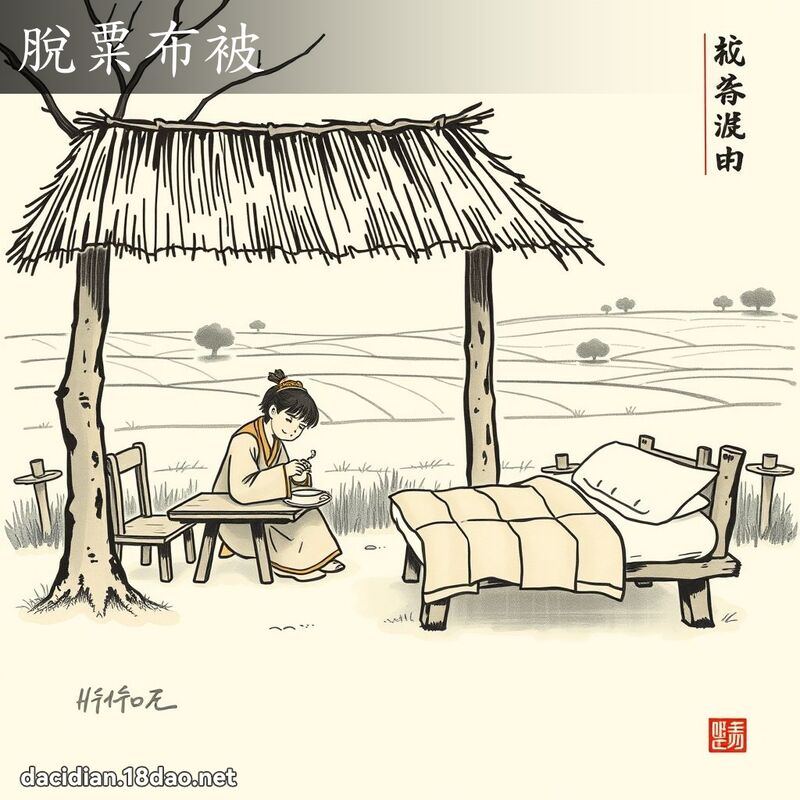 脱粟布被 配图