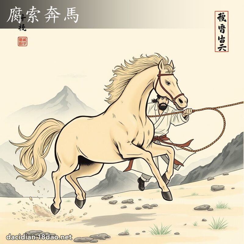 腐索奔马 配图
