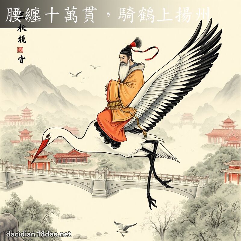 腰缠十万贯,骑鹤上扬州 配图