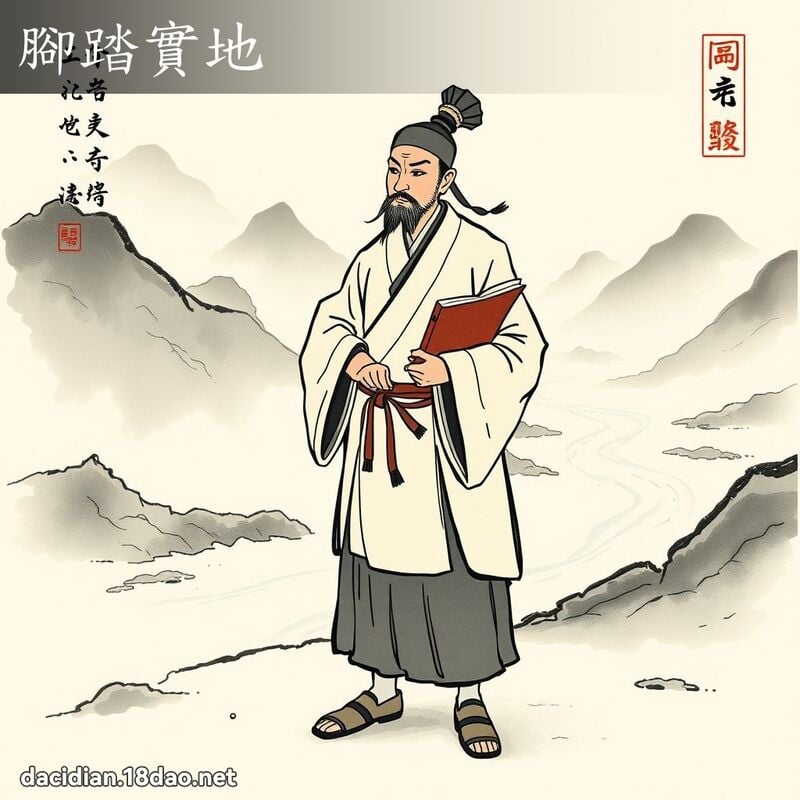 脚踏实地 配图