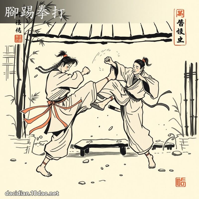 脚踢拳打 配图