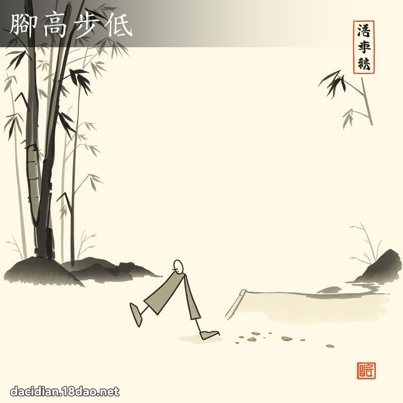 脚高步低 配图