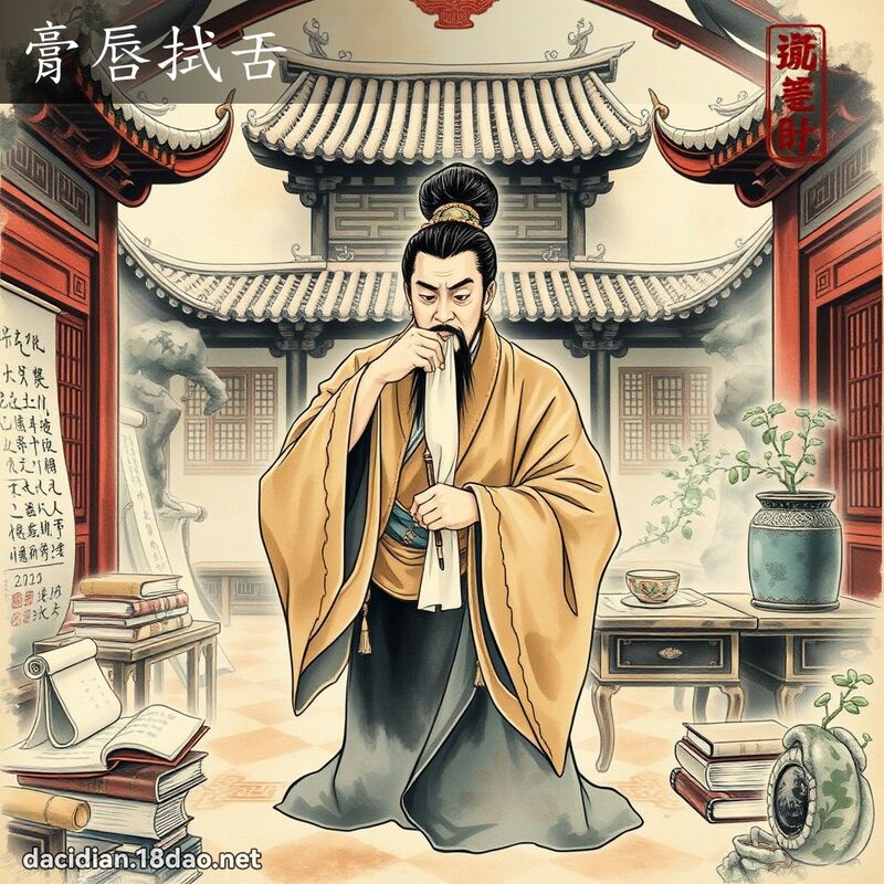 膏唇拭舌 配图