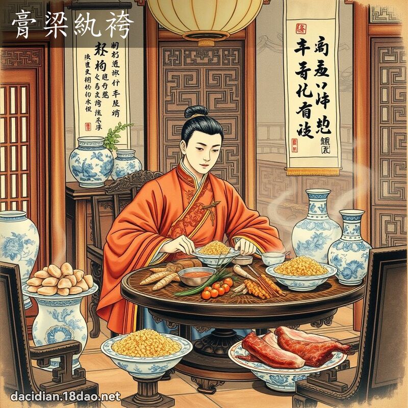 膏梁紈袴 配图