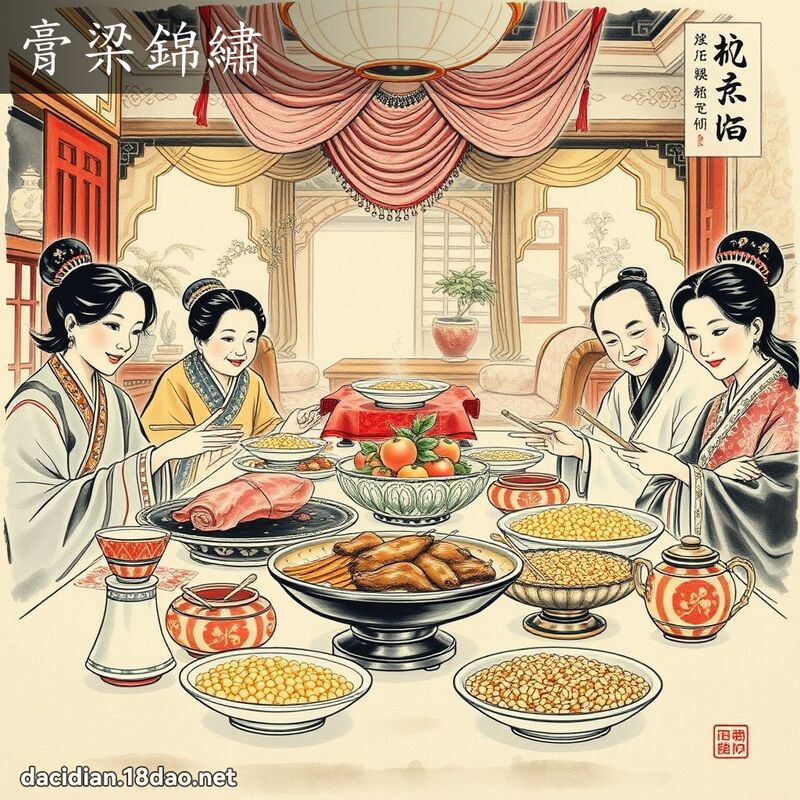 膏梁锦绣 配图