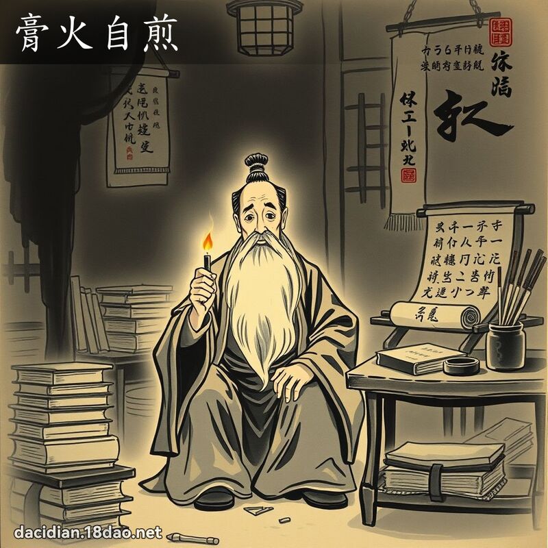 膏火自煎 配图