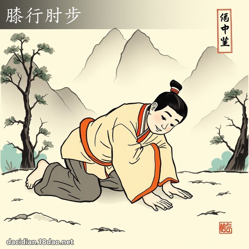 膝行肘步 配图