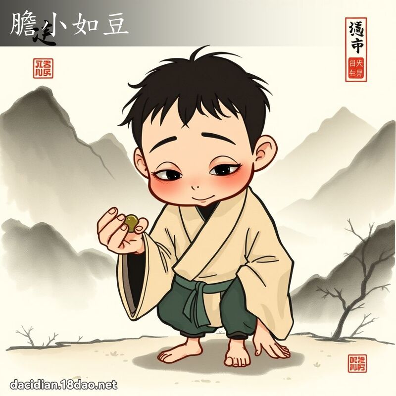 胆小如豆 配图