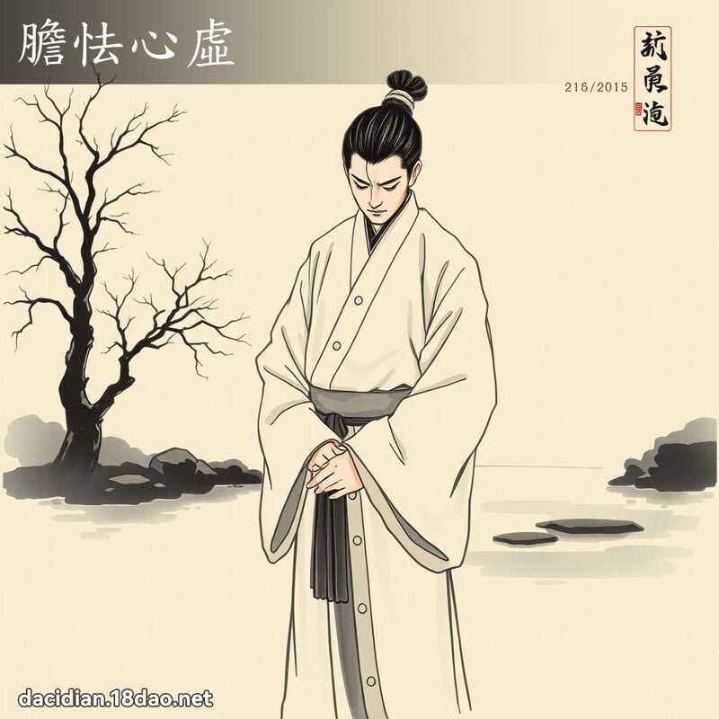 胆怯心虚 配图