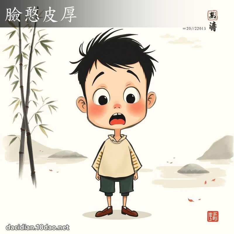脸憨皮厚 配图