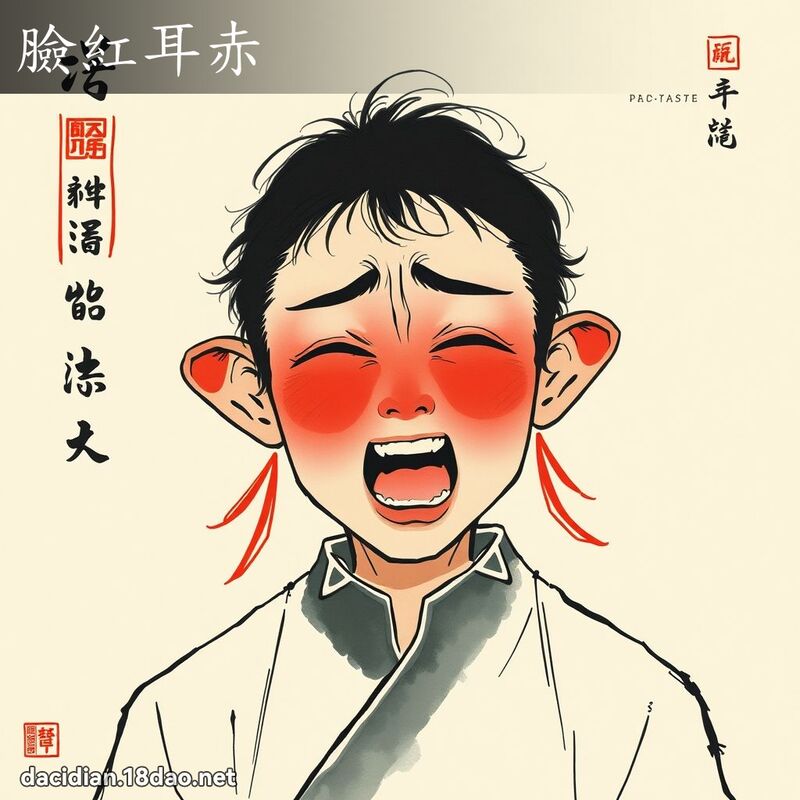 脸红耳赤 配图