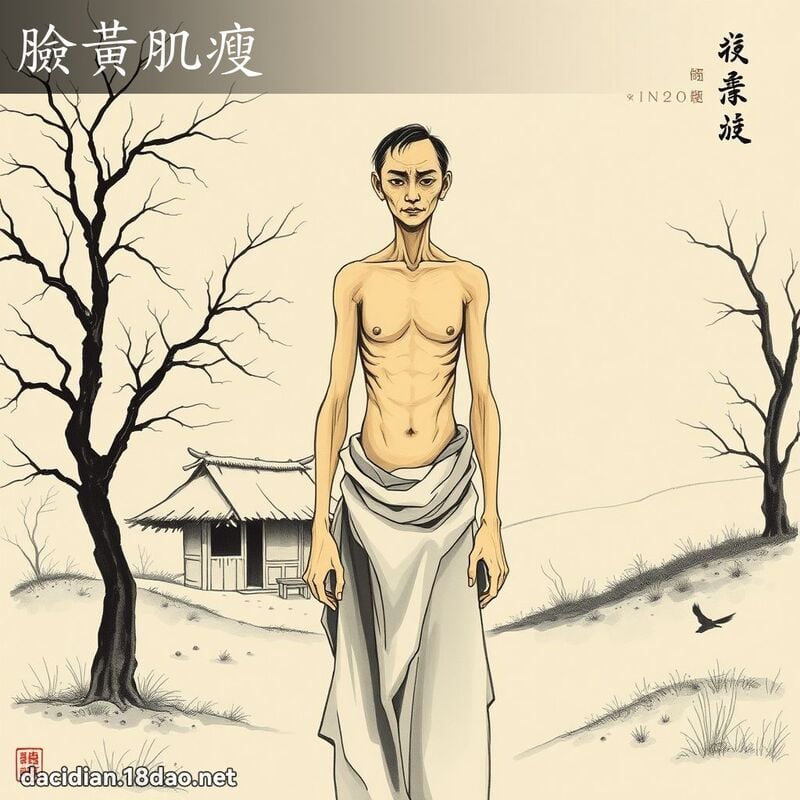 脸黄肌瘦 配图