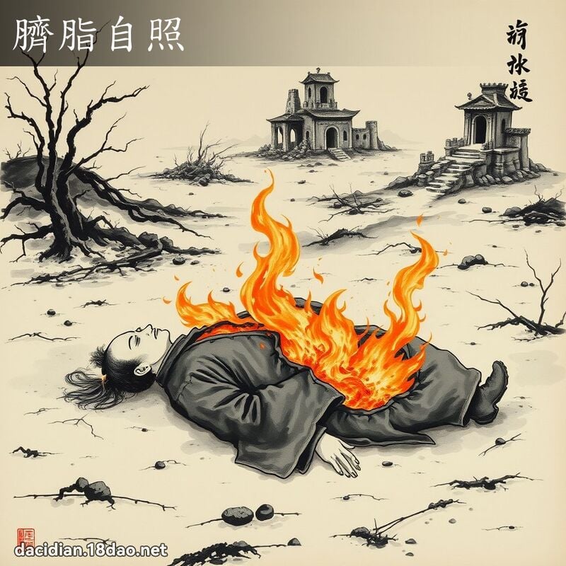 脐脂自照 配图