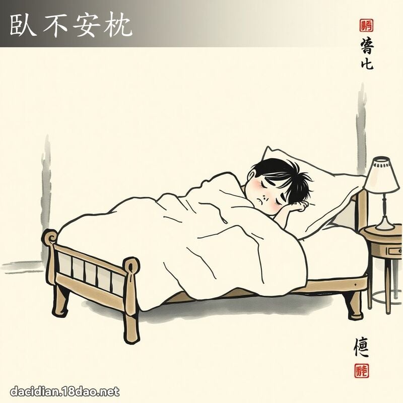 臥不安枕 配图