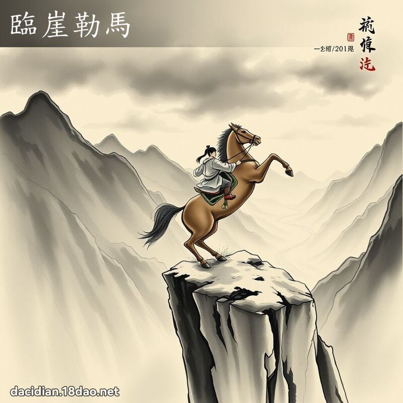 临崖勒马 配图
