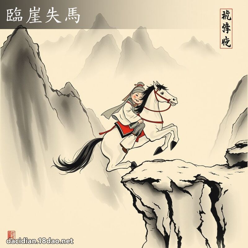 临崖失马 配图