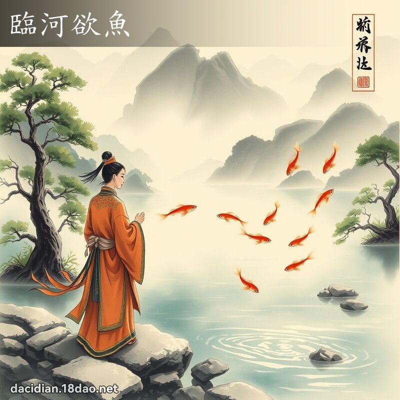 临河欲鱼 配图