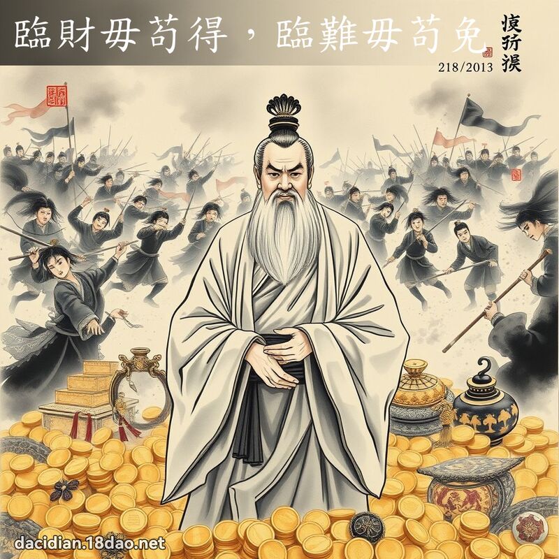 临财毋苟得,临难毋苟免 配图