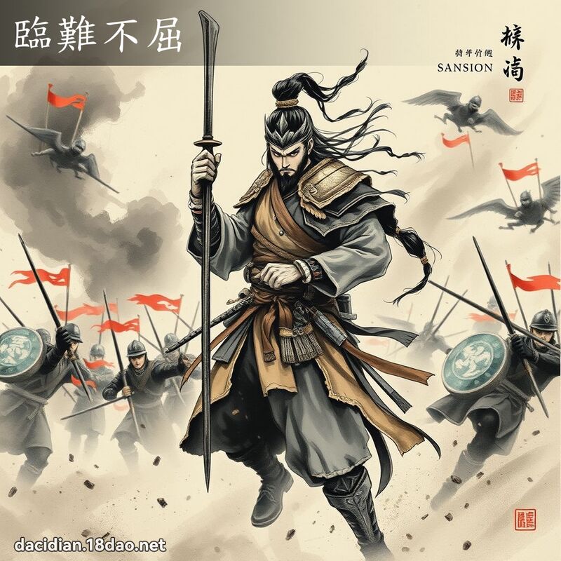 臨難不屈 - 中華成語配圖