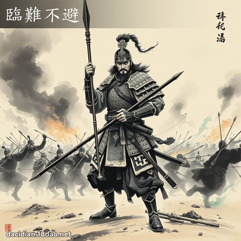 临难不避 配图
