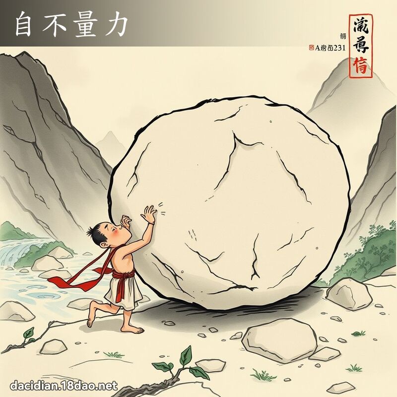 自不量力 配图