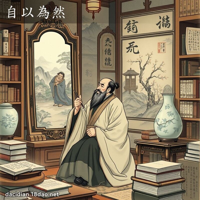 自以为然 配图
