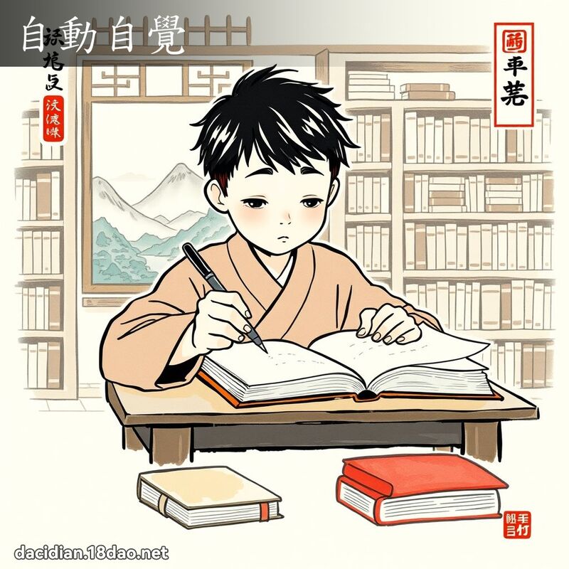 自动自觉 配图