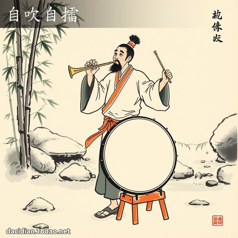 自吹自擂 配图