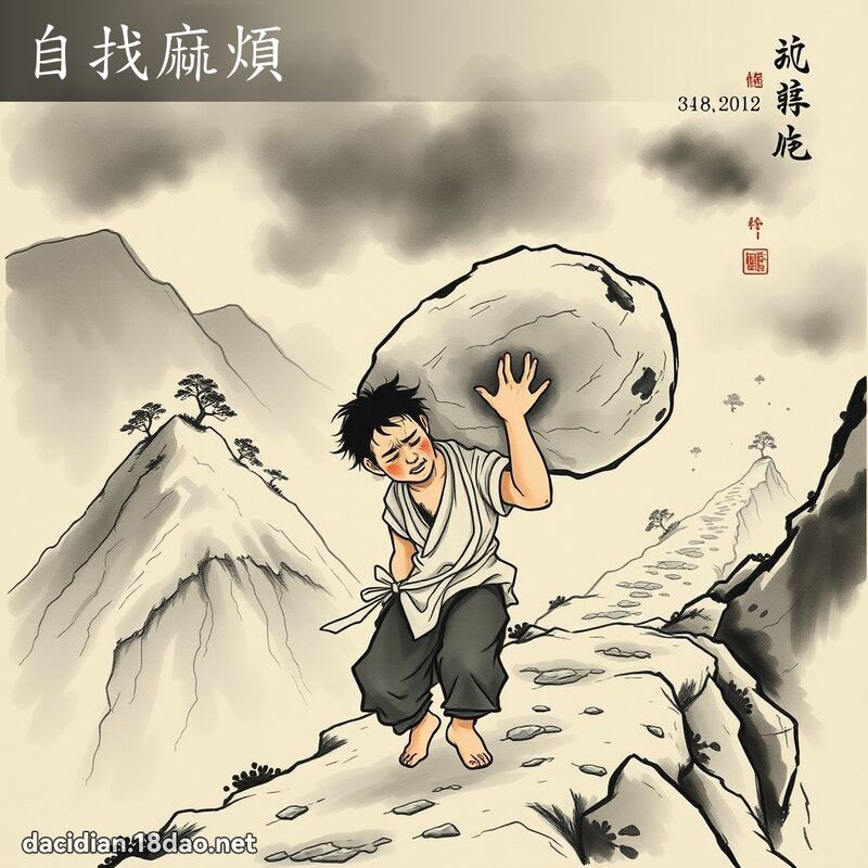 自找麻烦 配图