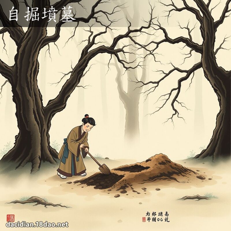 自掘坟墓 配图