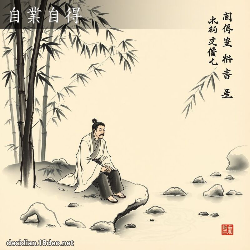 自业自得 配图
