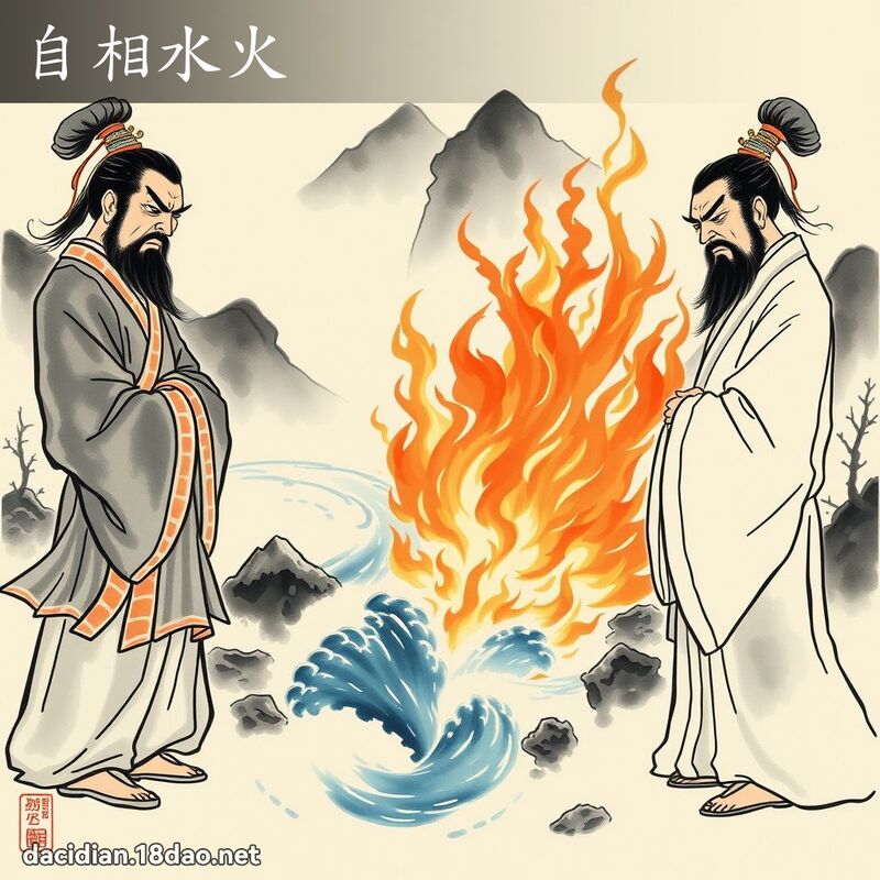 自相水火 配图
